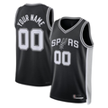 Odoa Custom SA.Spurs Black Fast Break Replica Stitched Stitched Jerseys - Icon Edition