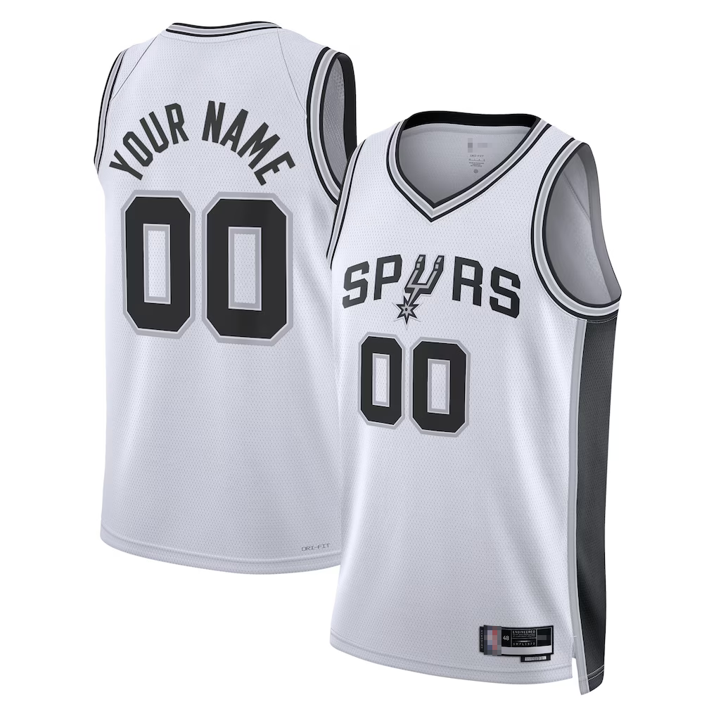Odoa Custom SA.SpursWhite Swingman Stitched Jerseys- Association Edition