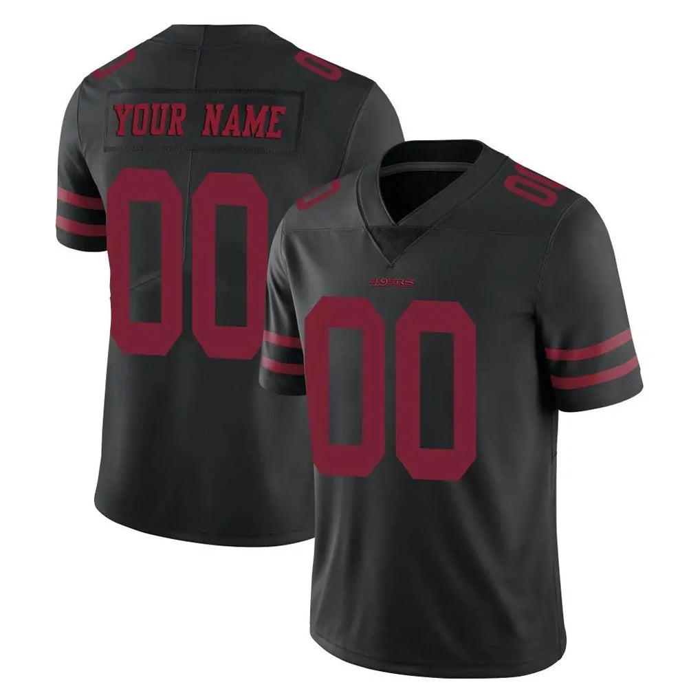 Odoa Custom SF.49ers Black Alternate Limited Vapor Untouchable Home Game Any Name & Numbers Stitched Jerseys