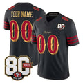 Odoa Custom SF.49ers Black Limited 80th Rivalries Collection Home Game Any Name & Numbers Stitched Jerseys