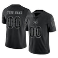 Odoa Custom SF.49ers Black Limited Reflective Home Game Any Name & Numbers Stitched Jerseys