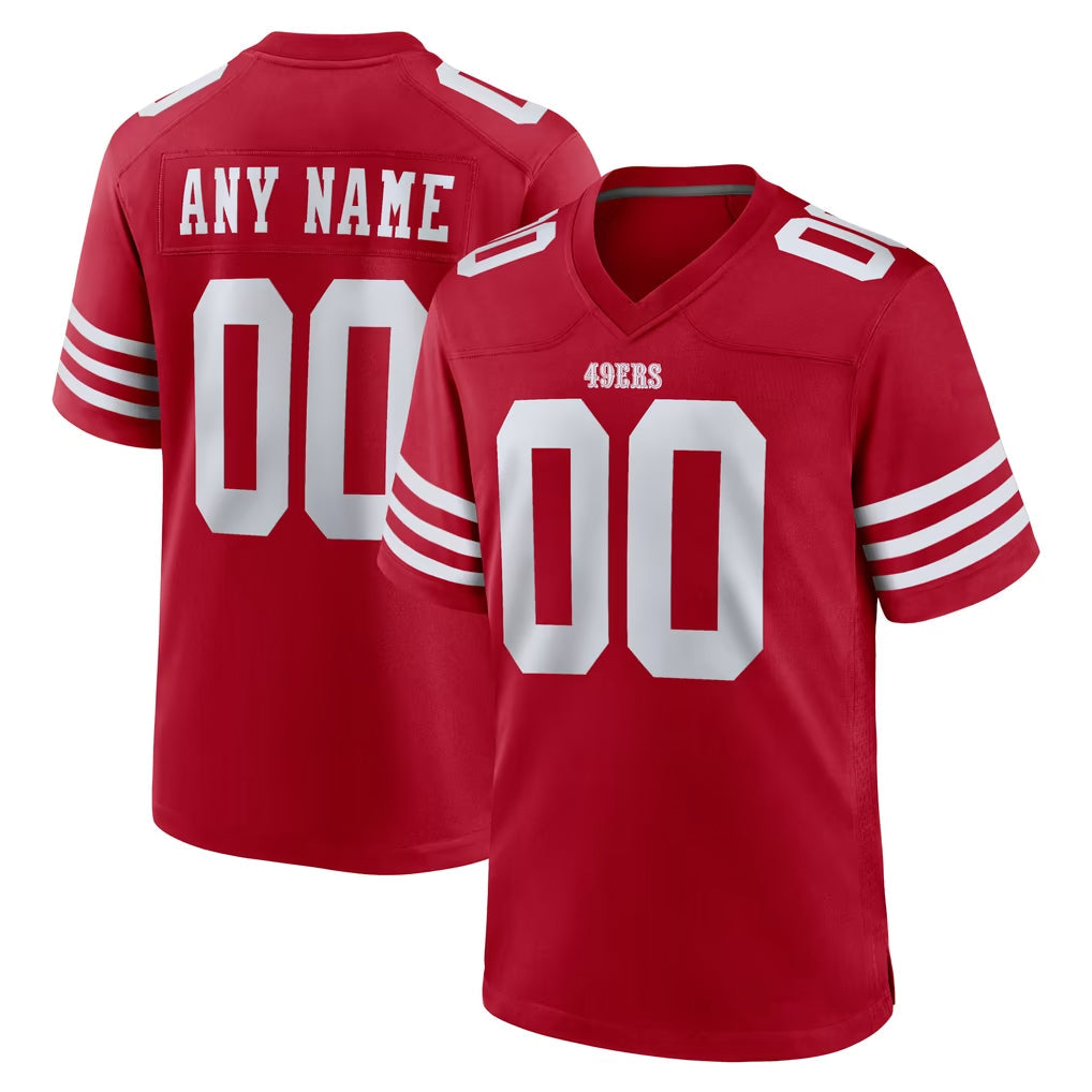 Odoa Custom SF.49ers Red Game Home Any Name & Numbers Stitched Jerseys