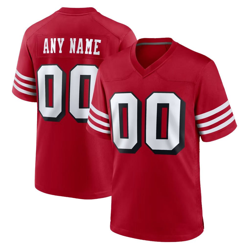 Odoa Custom SF.49ers Red Limited Alternate Vapor Home Game Any Name & Numbers Stitched Jerseys