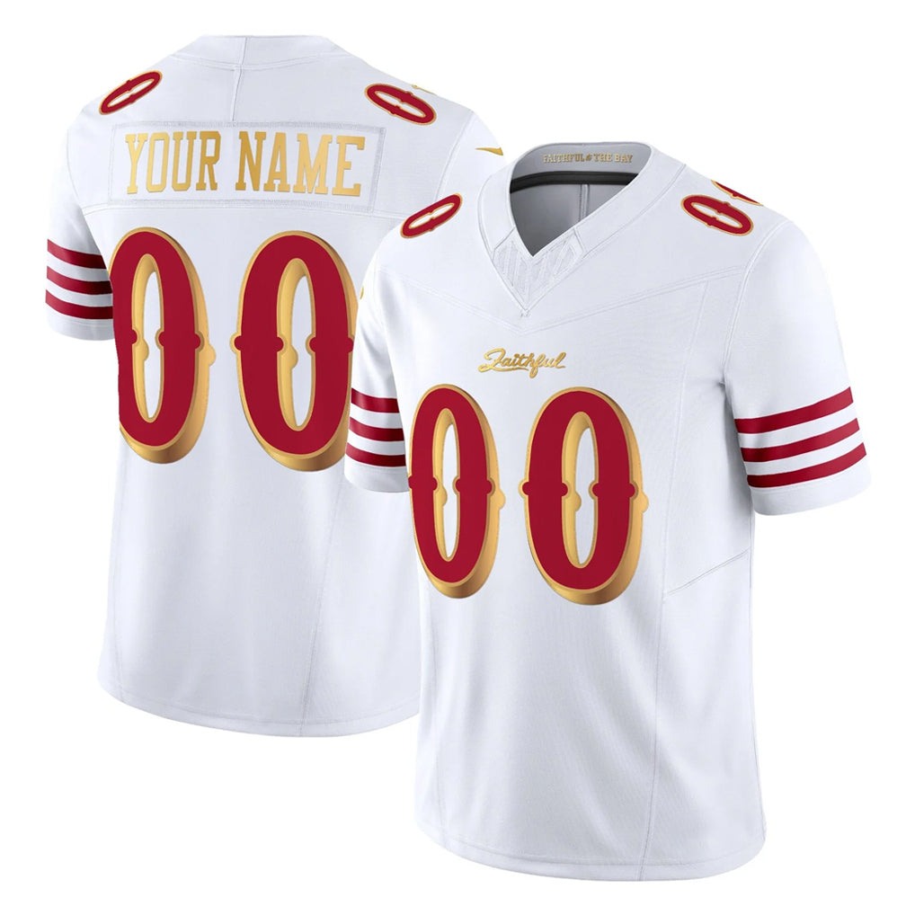 Odoa Custom SF.49ers White 2025 Rivalries Collection Game Limited Any Name & Numbers Stitched Jerseys