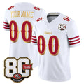 Odoa Custom SF.49ers White Limited 80th Rivalries Collection Home Game Any Name & Numbers Stitched Jerseys