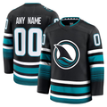 Odoa Custom SJ.Sharks Black Alternate Premium Jerseys