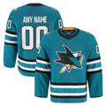 Odoa Custom SJ.Sharks Teal Home Authentic Pro Jerseys