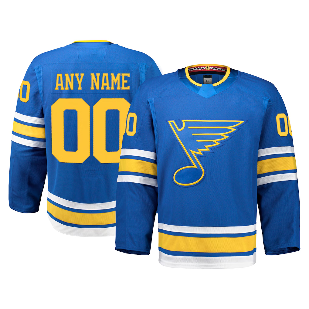 Odoa Custom SL.Blues Blue Home Authentic Pro Jerseys