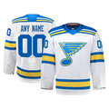 Odoa Custom SL.Blues White Away Authentic Pro Jerseys