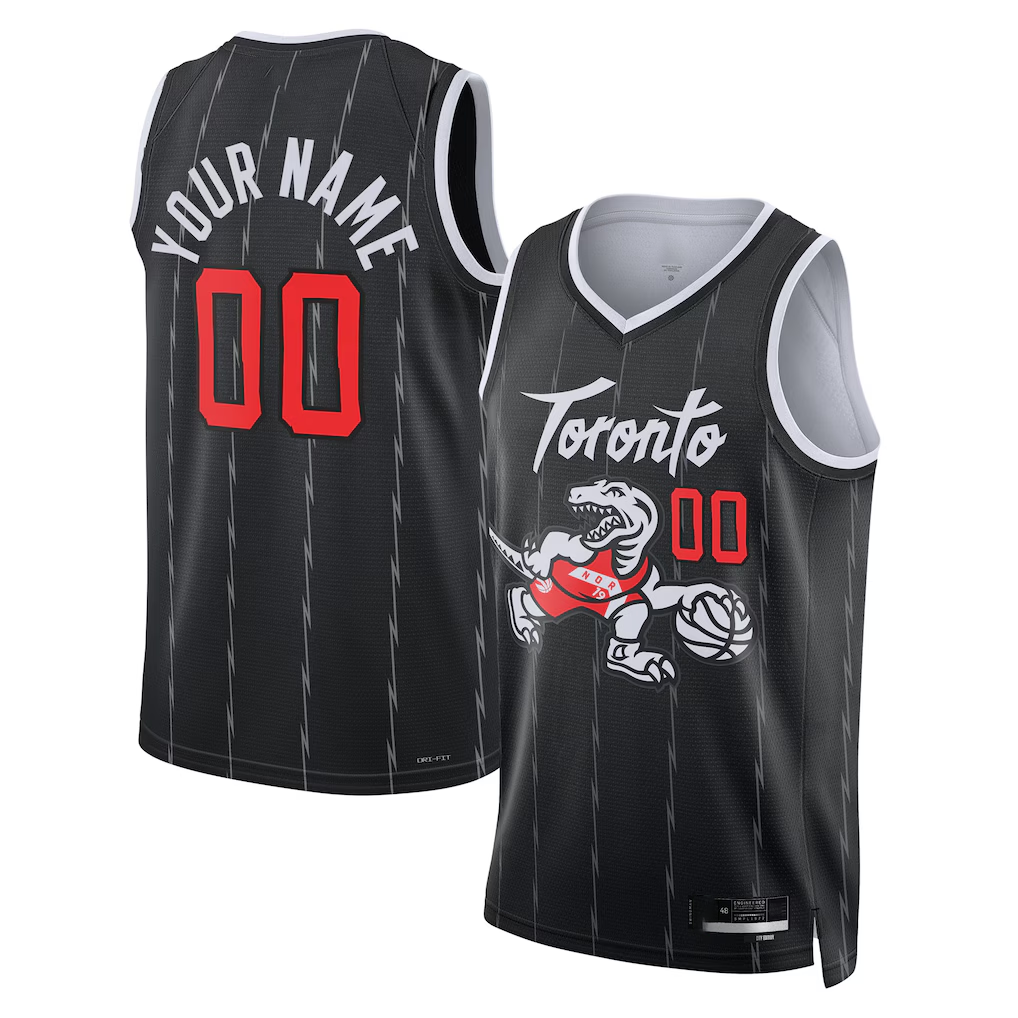 Odoa Custom T.Raptors Black 202526 City Edition Swingman Jerseys