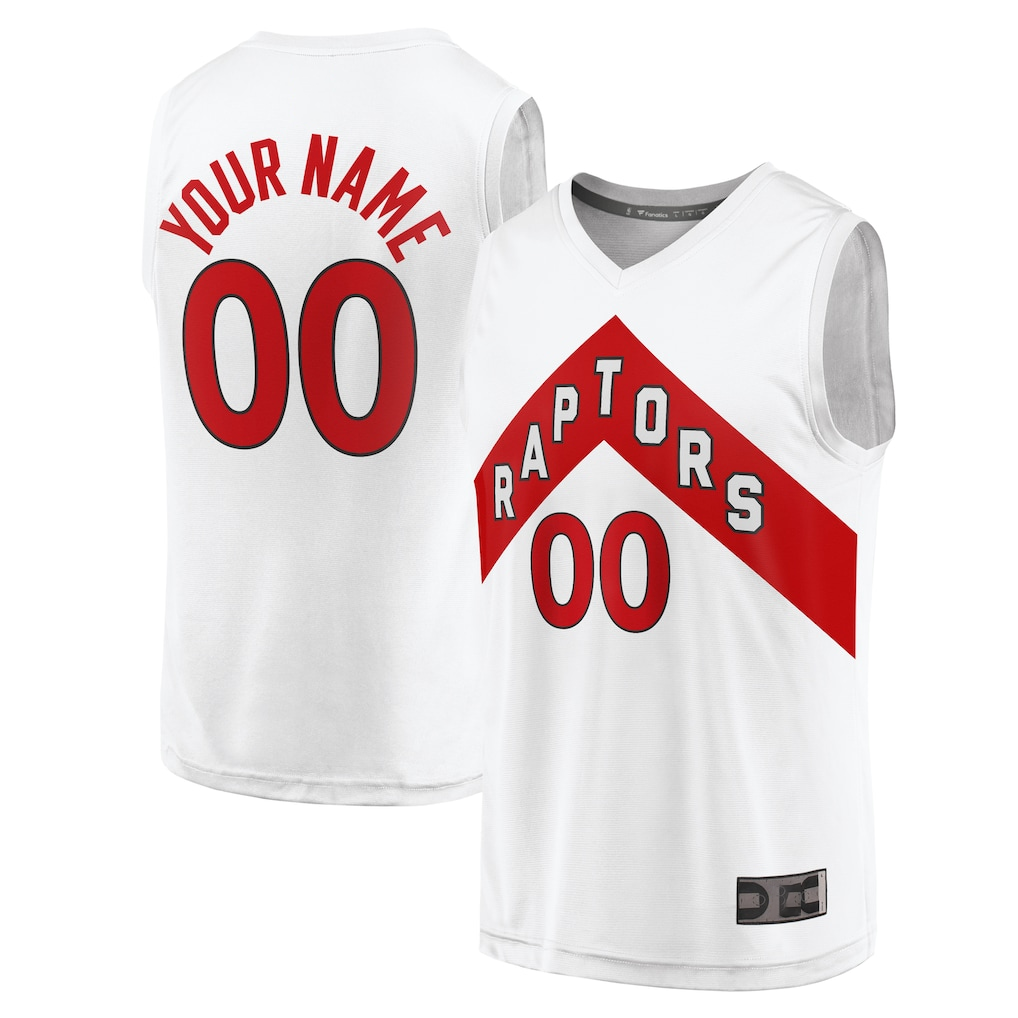Odoa Custom T.Raptors White Fast Break Custom Replica Jerseys - Association Edition