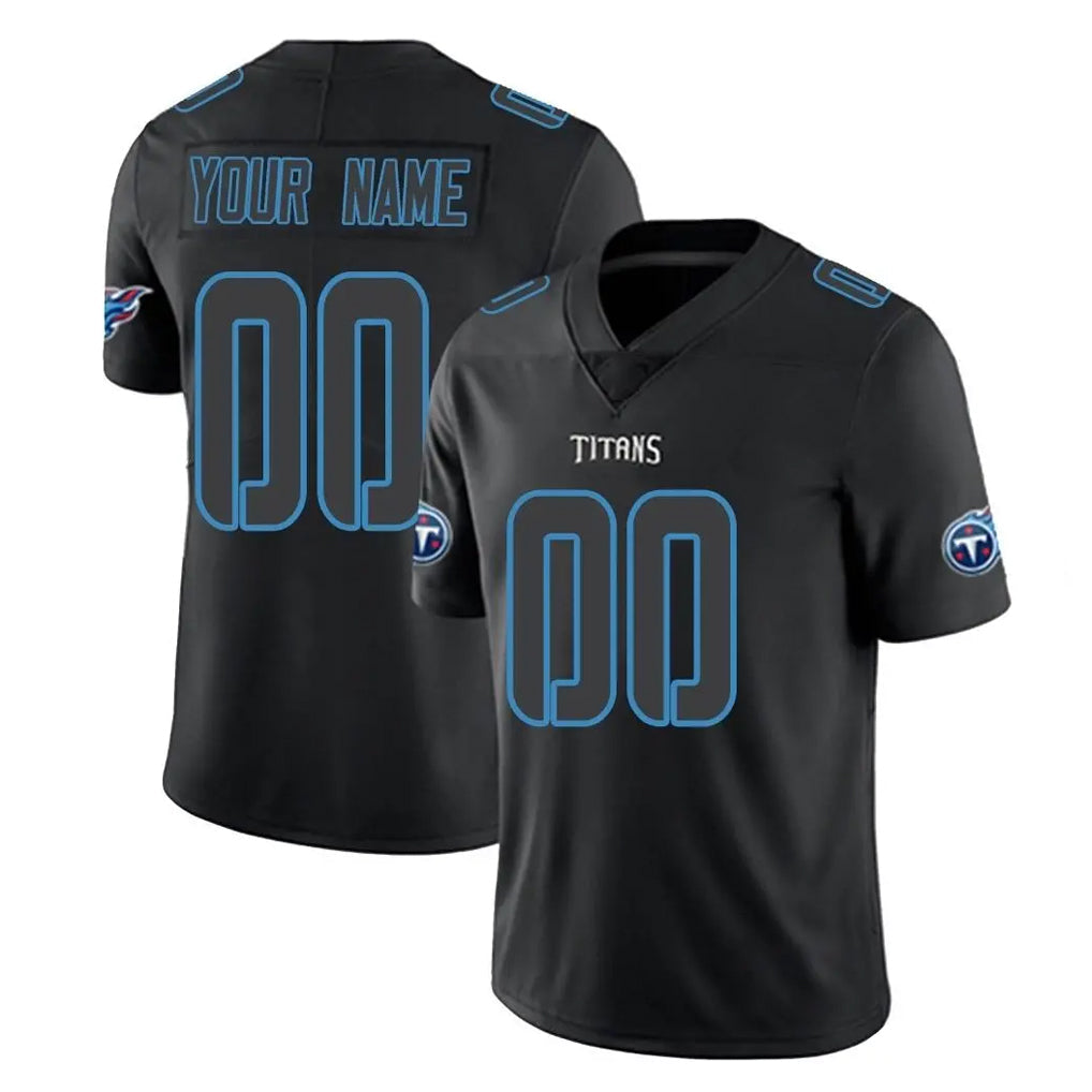 Odoa Custom T.Titans Black Impact Limited Home Game Any Name & Numbers Stitched Jerseys