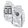 Odoa Custom T.Titans Camo Arctic Salute to Service Pullover Hoodies Home Game Any Name & Numbers Stitched Jerseys