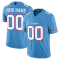 Odoa Custom T.Titans Light Blue Team Vapor F.U.S.E. Limited Home Game Any Name & Numbers Stitched Jerseys