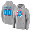 Odoa Custom T.Titans Light Gray LOGO Pullover Hoodies Home Game Any Name & Numbers Stitched Jerseys