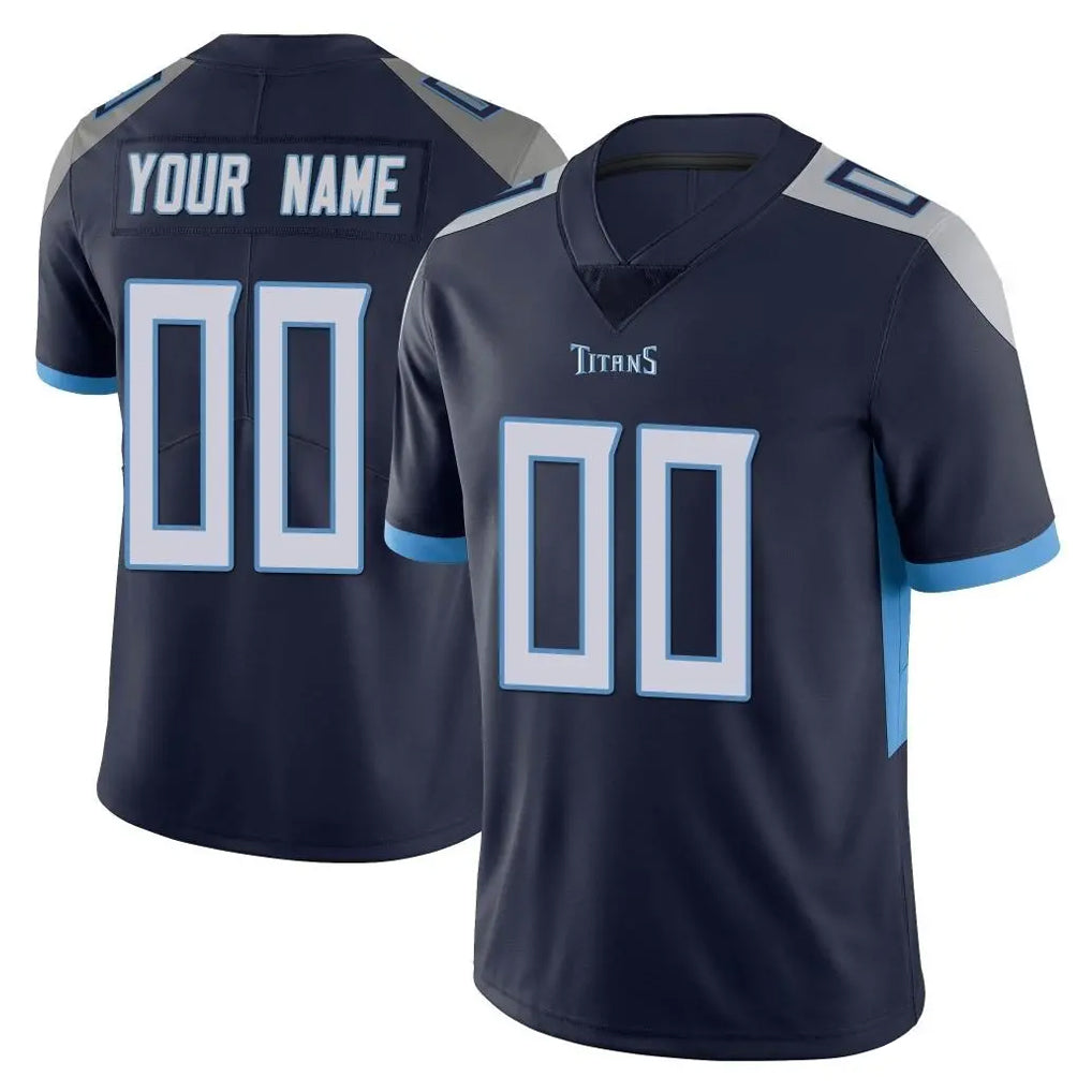 Odoa Custom T.Titans Navy Limited Vapor Untouchable Home Game Any Name & Numbers Stitched Jerseys