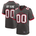 Odoa Custom TB.Buccaneers Pewter Home Game Stitched Jerseys