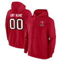 Odoa Custom TB.Buccaneers Red LOGO Pullover Hoodie Home Game Any Name & Numbers Stitched Jerseys