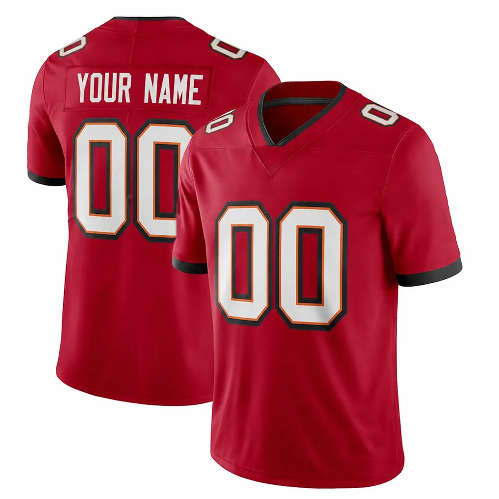 Odoa Custom TB.Buccaneers Red Limited Vapor F.U.S.E. Home Game Any Name & Numbers Stitched Jerseys