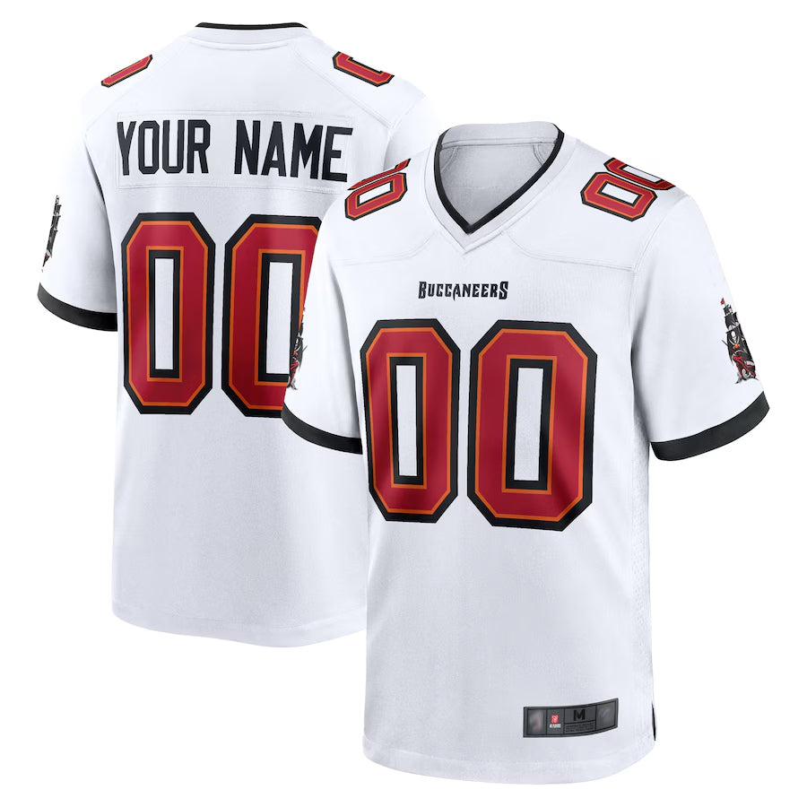 Odoa Custom TB.Buccaneers White Replica Game Stitched Jerseys