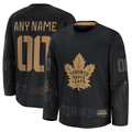 Odoa Custom TM.Leafs Black 2024 Military Appreciation Practice Jerseys