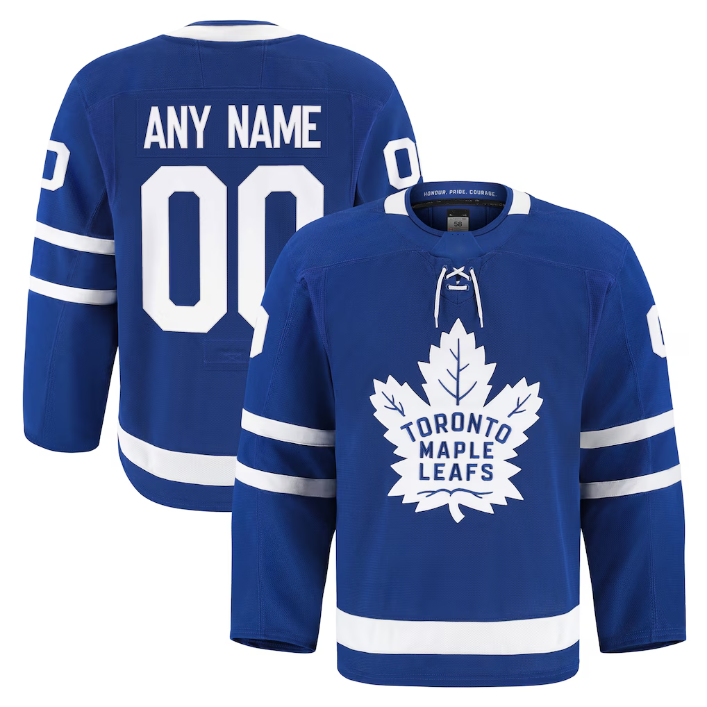 Odoa Custom TM.Leafs Blue Home Authentic Pro Jerseys