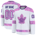 Odoa Custom TM.Leafs White 2024 Hockey Fights Cancer Practice Jerseys