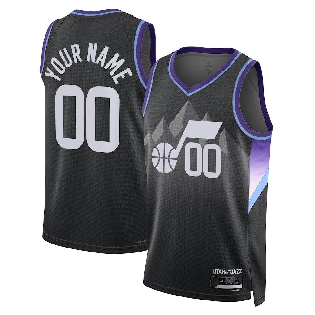 Odoa Custom U.Jazz Black 2025 Swingman Stitched Jerseys - Statement Edition