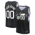 Odoa Custom U.Jazz Black Fast Break Stitched Jerseys - Statement Editio