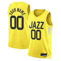 Odoa Custom U.Jazz Gold Swingman Stitched Jerseys - Icon Edition