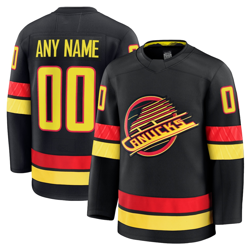 Odoa Custom V.Canucks Black Alternate Premium Jerseys