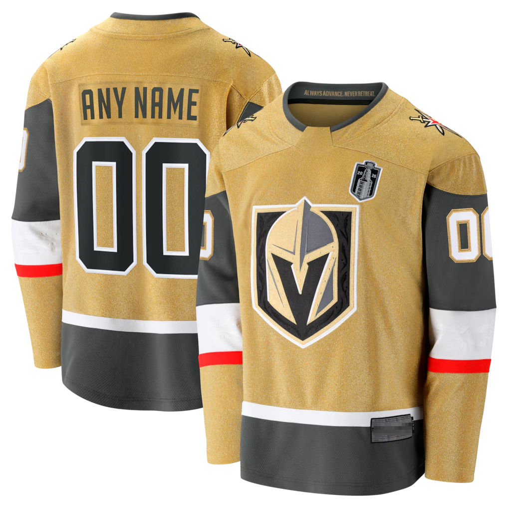 Odoa Custom VG.Knights Gold 2026 Stanley Cup Final Breakaway Jerseys
