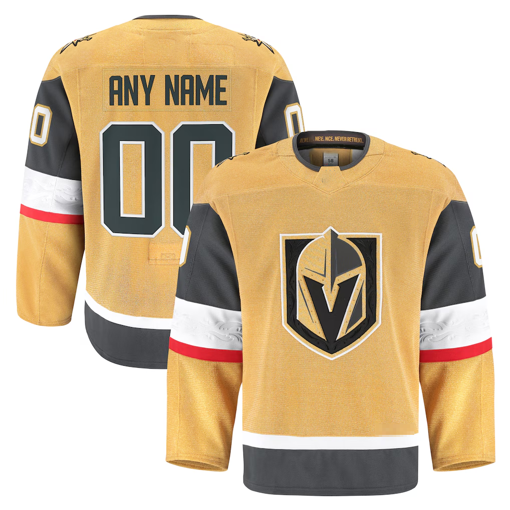 Odoa Custom VG.Knights Gold Home Authentic Pro Jerseys