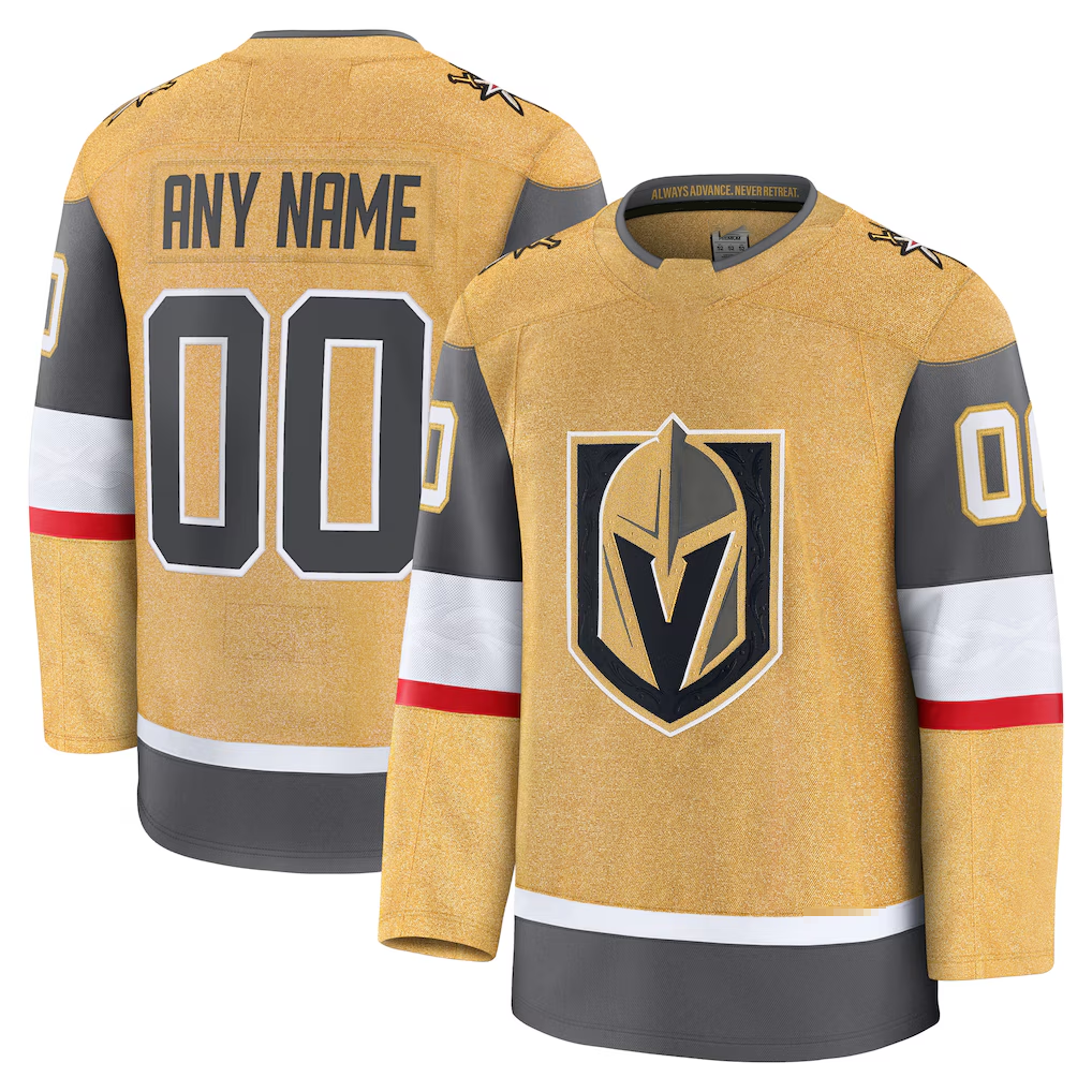 Odoa Custom VG.Knights Gold Home Premium Jerseys