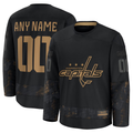 Odoa Custom W.Capitals Black 2024 Military Appreciation Practice Jerseys