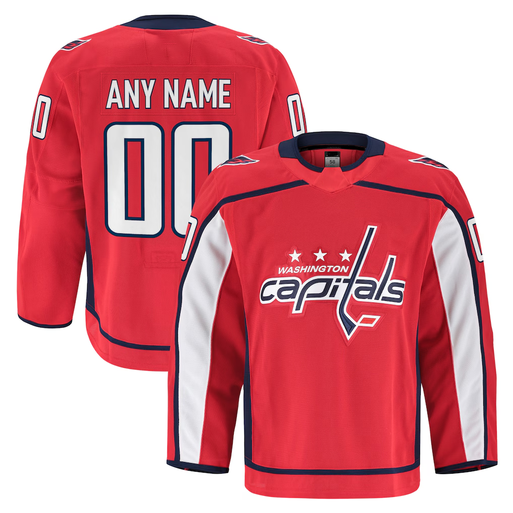 Odoa Custom W.Capitals Red Home Authentic Pro Jerseys