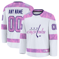 Odoa Custom W.Capitals White 2024 Hockey Fights Cancer Practice Jerseys