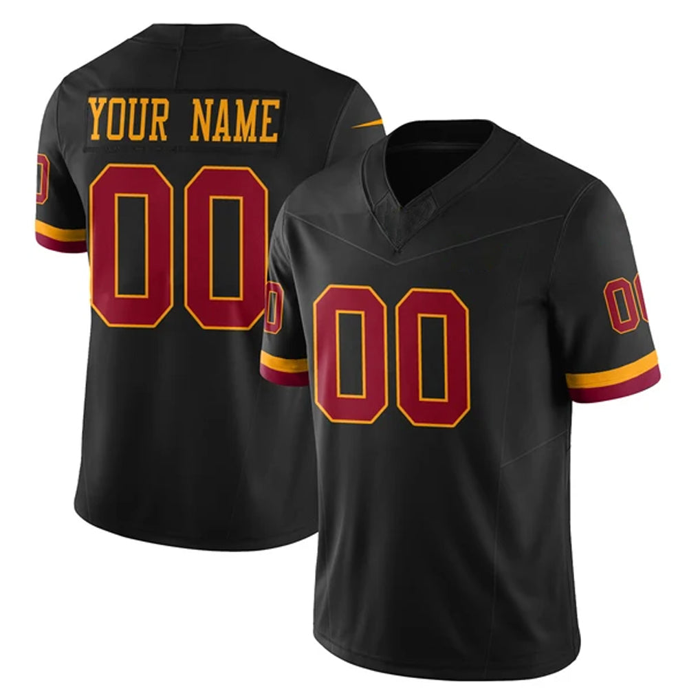 Odoa Custom W.Commanders Black Limited Vapor Home Game Any Name & Numbers Stitched Jerseys