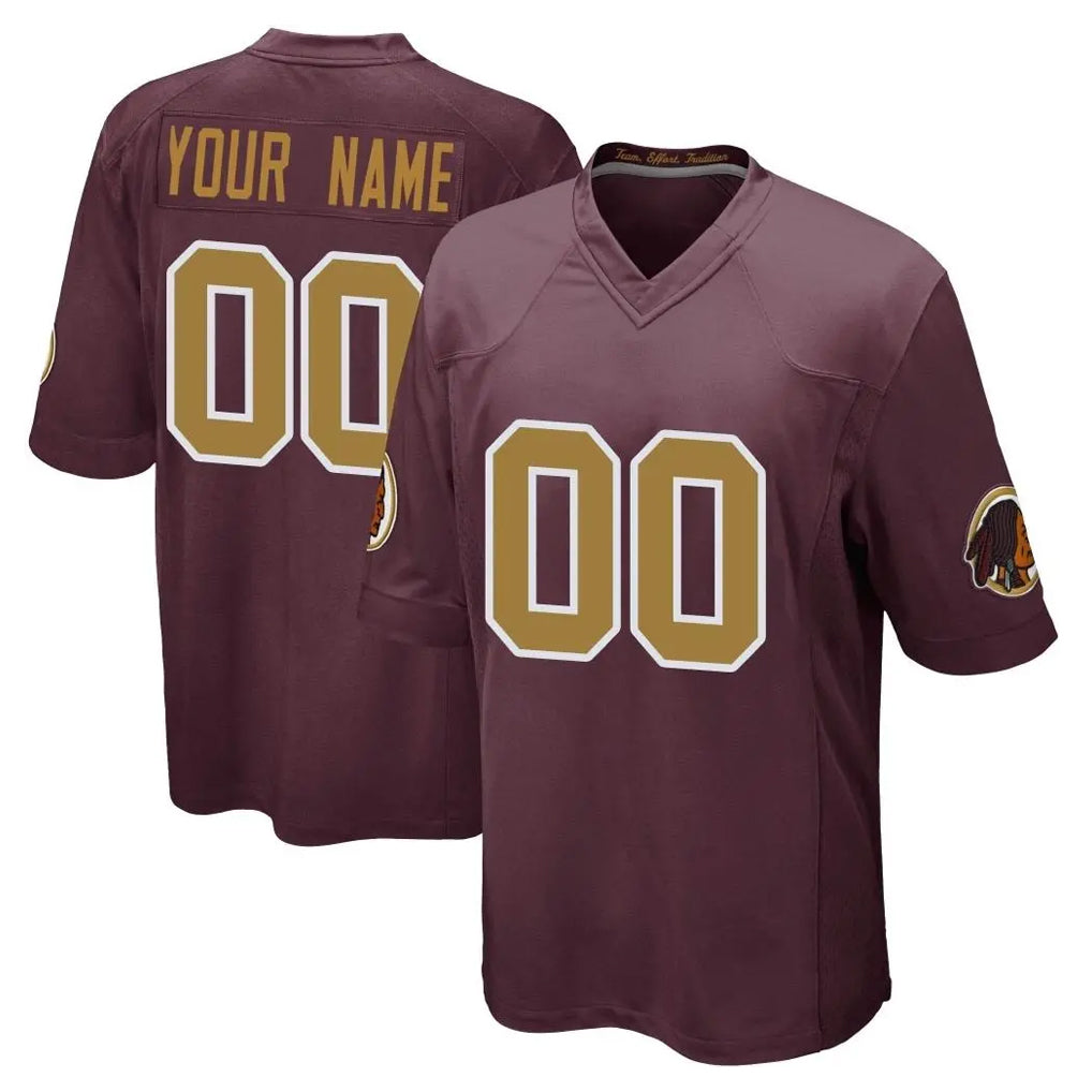 Odoa Custom W.Commanders Burgundy Alternate Home Game Any Name & Numbers Stitched Jerseys