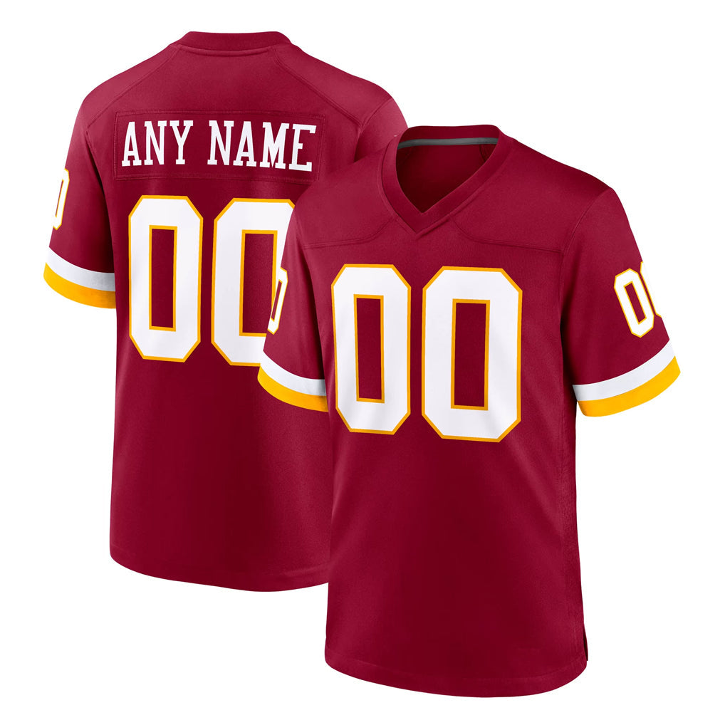 Odoa Custom W.Commanders Burgundy Game Home Any Name & Numbers Stitched Jerseys