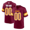 Odoa Custom W.Commanders Burgundy Home Game Any Name & Numbers Stitched Jerseys