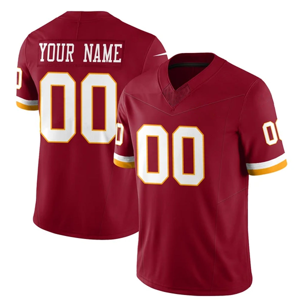 Odoa Custom W.Commanders Burgundy Limited Team Vapor F.U.S.E. Home Game Any Name & Numbers Stitched Jerseys