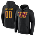 Odoa Custom W.Commanders Gray LOGO Performance Pullover Hoodies Game Any Name & Numbers Stitched Jerseys
