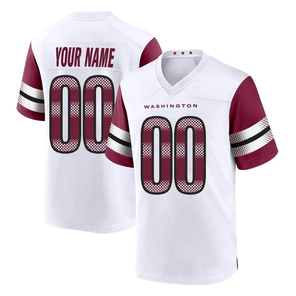 Odoa Custom W.Commanders White Game Home Any Name & Numbers Stitched Jerseys