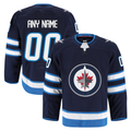 Odoa Custom W.Jets Navy Home Authentic Pro Jerseys