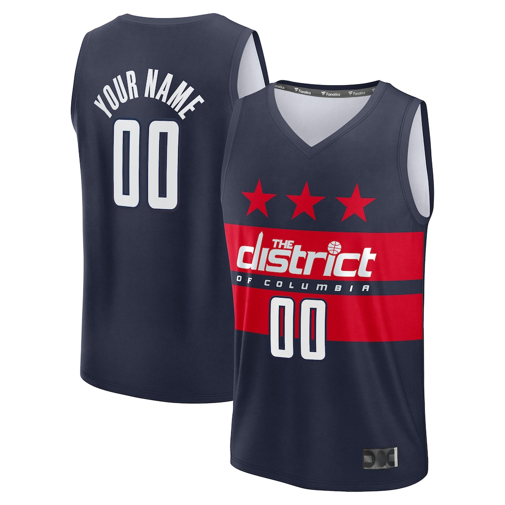 Odoa Custom W.Wizards Navy Fast Break Jerseys - Statement Edition