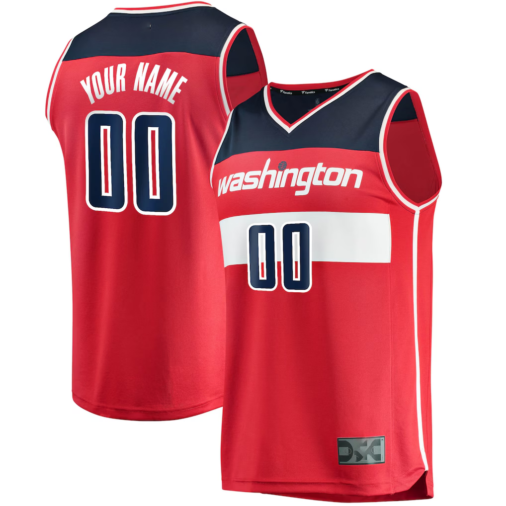 Odoa Custom W.Wizards  Red Fast Break Replica Jerseys - Icon Edition