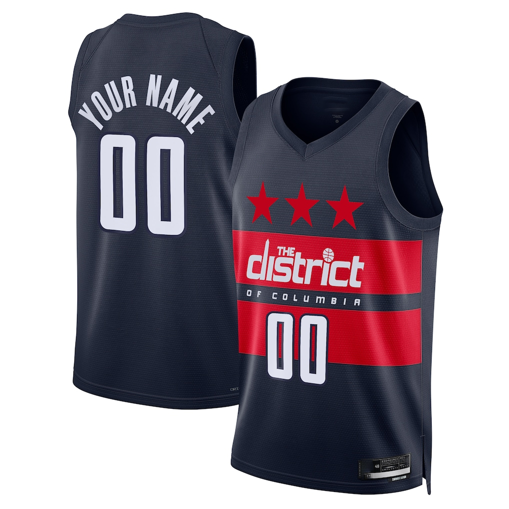 Odoa Custom W.Wizards Navy 202425 Swingman Jerseys - Statement Edition