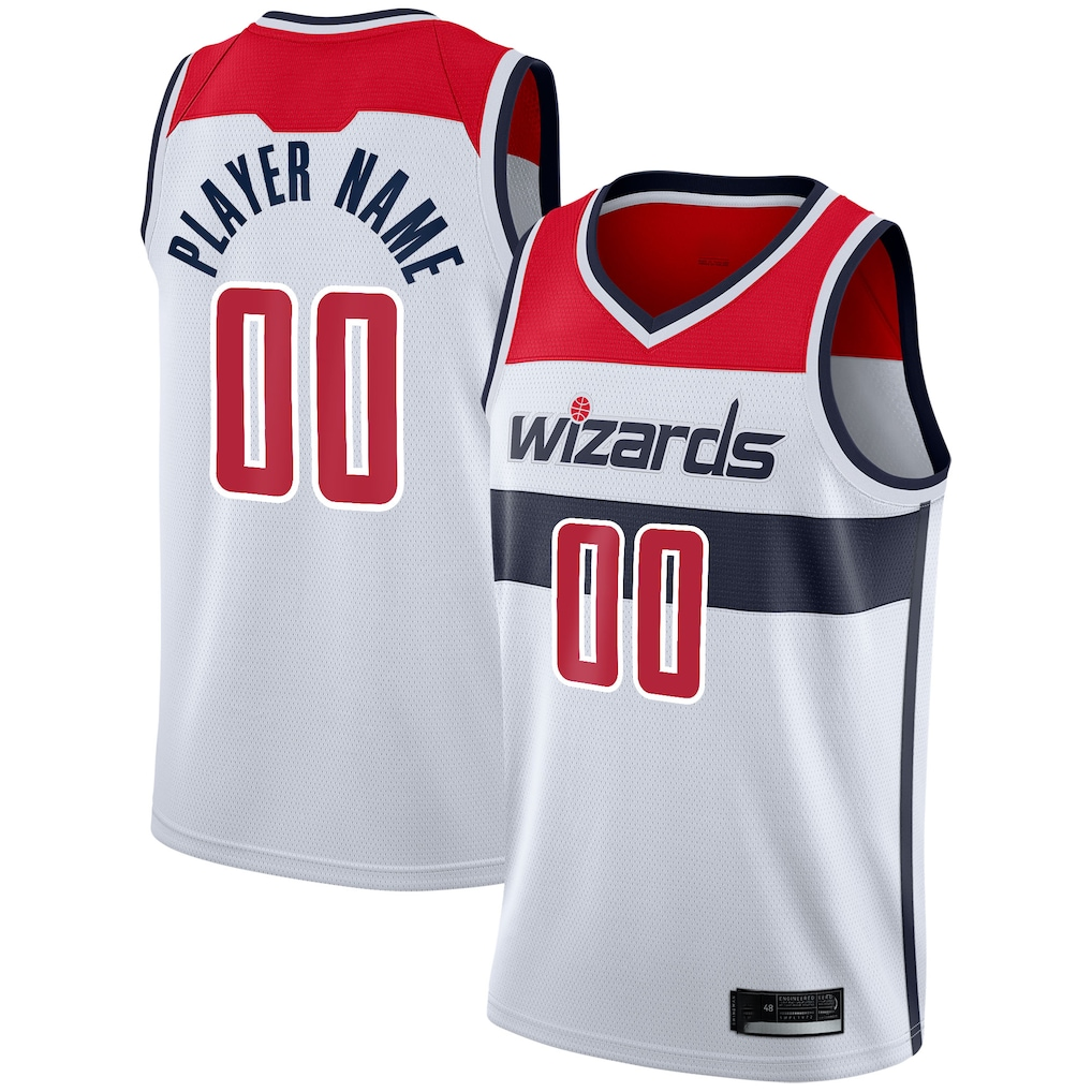 Odoa Custom W.Wizards White 202021 Swingman Jerseys - Association Edition