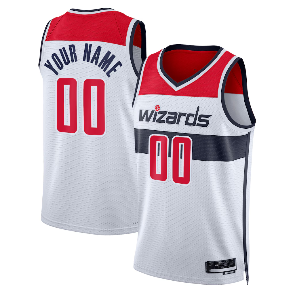 Odoa Custom W.Wizards White Swingman Jerseys - Association Edition